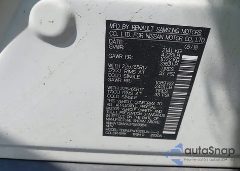 2018 Nissan Rogue S z USA, uszkodzony, nr VIN KNMAT2MVXJP589984